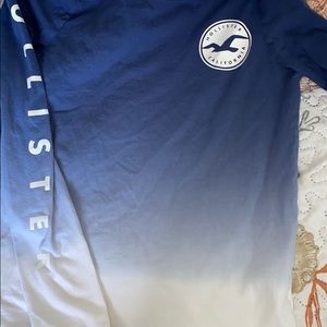 blue to white ombré long sleeve